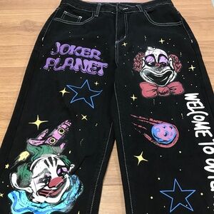 Romwe women’s jeans size large U.S. 8/10 black